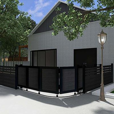 China Composite WPC Gate Panel Cladding Outdoor Waterproof Environmentally Friendly for sale