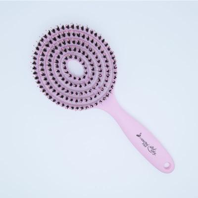 China Hot Sales Flexible Nylon Bristles And Cushion Pins Exhale Massage Hair Brush Customized Curly Hair Detangling Brush Custom Logo for sale