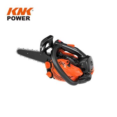 China 2-Stroke 25.4CC chain saw machine petrol chain saw best machine spare parts wood cutting MOTORES GASOLINA VERY LIGHT for sale