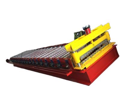 China Construction works metal roofing galvanized aluminum corrugated steel sheet making machine colored steel wall roof panel cold roll forming machine for sale