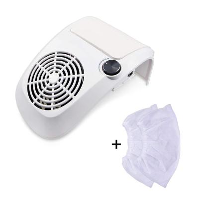China Speed Adjustable Nail Art Salon Equipment Adjustable Professional Manicure Machine 60W Nail Dust Collector Vacuum Cleaner With Dust Bag for sale