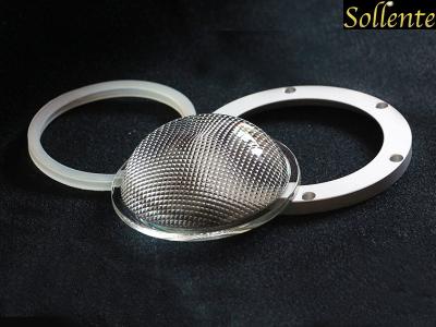 中国 シリコーンのガスケット アルミニウム リングが付いている防眩ガラスLEDライト レンズ 販売のため