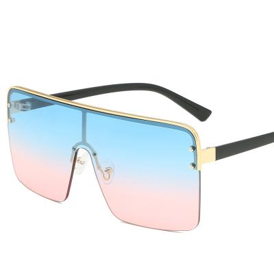 China Fashion Sunglasses 2021 New Design Big Frame Square Fashionable Big Frame Oversized Sunglasses for Women and Men for sale