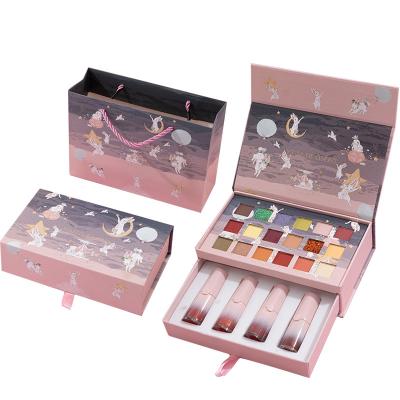 China Fashionable And Durable Professional Aluminum Suitcase Cosmetic Case Full Combined Portable Makeup Kit Set For Girl for sale