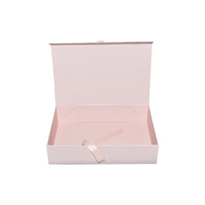 China Custom Recyclable Luxury Rigid Collapsible Cosmetics Packaging Base Apparel Base Folding Gift Box for sale
