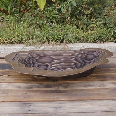 China european style pastoral landscape design handmade shale bronze basin sink with crater/european style pastoral landscape design for sale