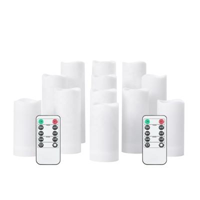 China Flameless Flickering Led Candle Lights Waterproof Outdoor 2.2IN Battery Flickering Flickering Candles Remote Control Christmas Led Candles for sale