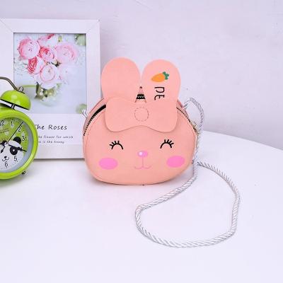China 2021 Fashion Candy Color Wholesale Pu Cute Animal Shape Kid Jelly Purse Handbag Luxury Designer Mini Pop It Bag Rabbit for sale