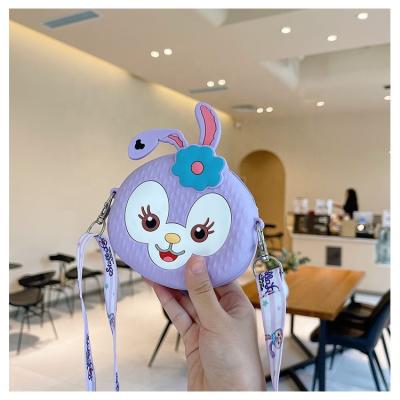 China Mini Solid Color Cross Shoulder Easter Bunny Shape Handbag Children Silicone Fashion Bags Women Purses RFID Fashion 2022 for sale