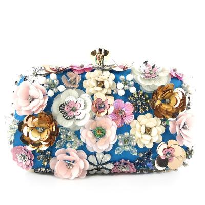 China Fashion Comestic Satin Wholesale Women Bridal Bags Cross Chain Girl Clutch Purse Evening Bag Fashion Ladies Party Handbags for sale