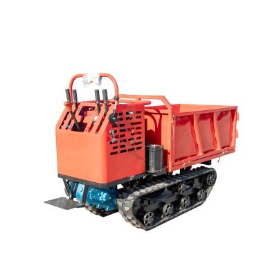 China Hydraulic Dump 1.5 Ton Load Crawler Transport Truck Farm Off-Road Low Speed Rubber Crawler Transport Truck For Cheap for sale
