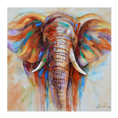 China Modern Hot Sales Elephant Oil Painting Art On Canvas for sale