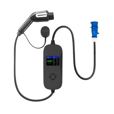 China EV charger phase Mode 2 Portable EV charger with screen display with UL94-VO More than 10000times Service life C32-1 for sale