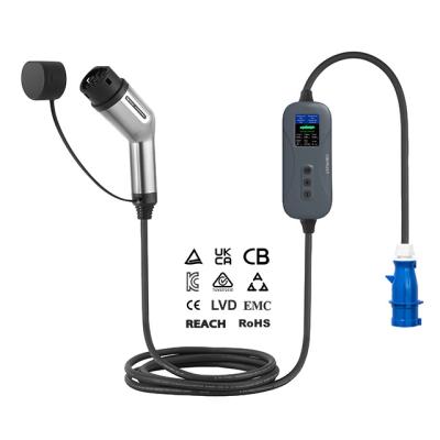 China Carmust 220V-240VAC Portable EV Electric car charger for type2 electric vehicle charging H16-2 for sale
