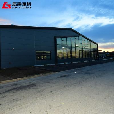 China Superior Fire Protection Modern Steel Structure Workshop With Single Sheet Wall Cladding And Color Steel Sheet Roof for sale