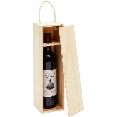 China Natural materials Customized wooden wine box wooden red wine liquor packaging gift box wine portable storage wooden box can be printed LOGO wholes for sale