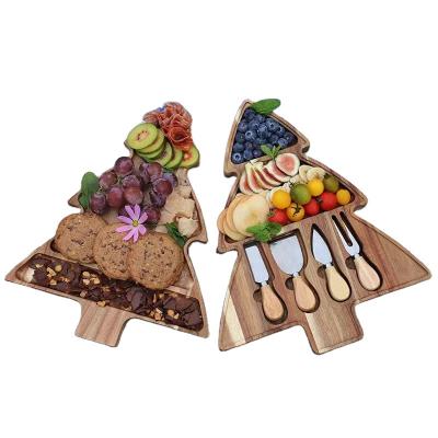 China Sustainable Wooden cutting board Fruit pizza steak plate restaurant plate for sale