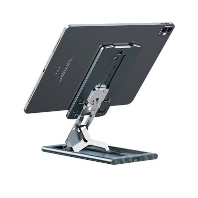China Multi Angle 360 Degree Rotation Adjustable Super Slim Portable Aluminum Cradle Holder Mount For 3-13 Inch Mobile Phone Tablet for sale