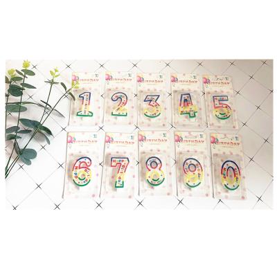China Birthdays Factory Hot Selling Colorful Candles Birthday Party Candles Independent Packaging Birthday Numbers Candles for sale