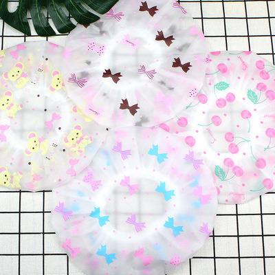 China Amazon Sustainable Hot Selling PE Shower Cap Disposable Plastic Shower Cap Custom Waterproof Women for sale