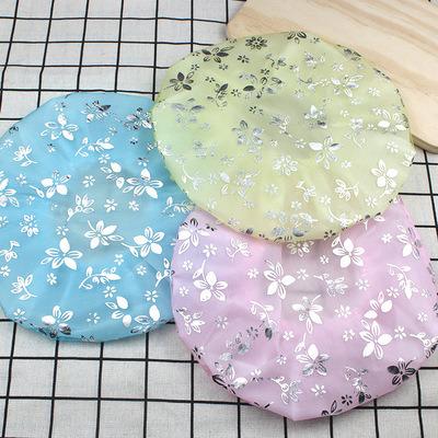 China Factory Direct Sale Fashion Double-Layer Viable Shower Cap New Mesh Bronzing Shower Cap Waterproof and Dustproof Shower Cap for sale