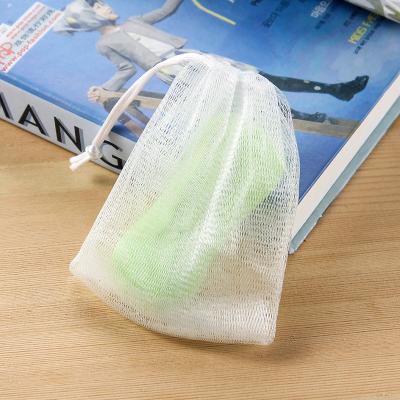 China Factory Direct SHOWER Net Bubble White Rope Face Soap Foaming Net Mesh Bag for sale