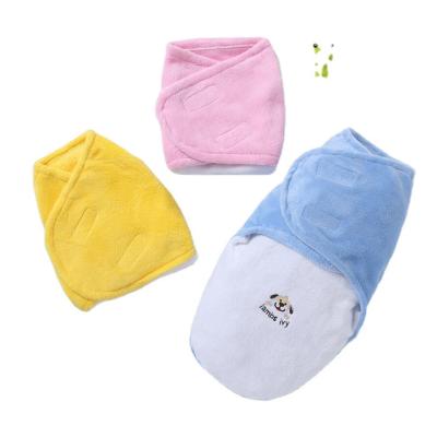 China Embroidered Insecticide Treated Baby Wrap Baby Ferry Fleece Towel Blanket Four Seasons Bed Wrap Blankets for sale