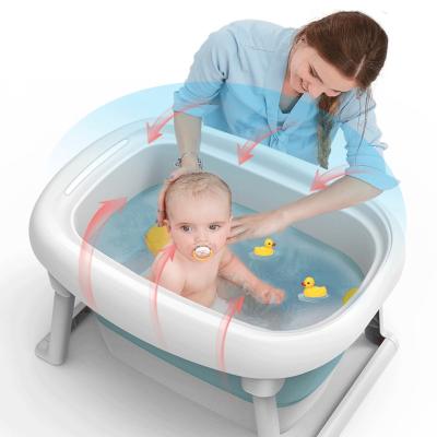 China Sustainable Plastic PP Baby Kids Folding Bathtub Bebe Tub for sale