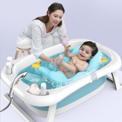 China Portable Thermometer Customized PP Plastic Baby Kids Folding Bathtub With Legs for sale