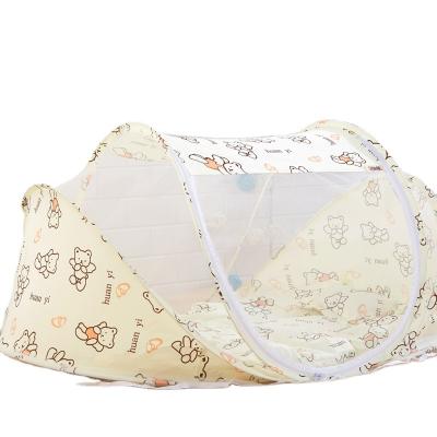 China Three-Piece Folded Children Cute Animal Cotton With Music Mosquito Net Baby Bedding Sets Baby Hutch for sale