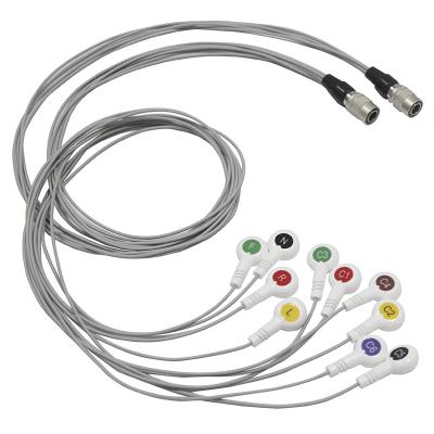 Китай Кабель Шанхай Quntian TPU ECG Holter и кнопка IEC руководства Leadwires 10 продается