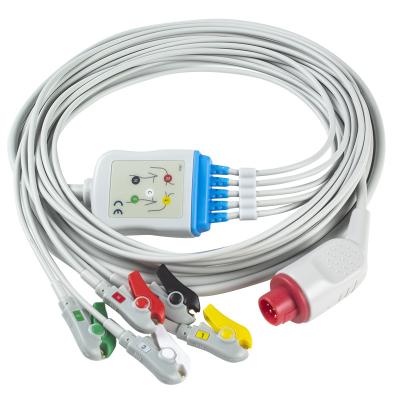 China Cabo de Pin Connector ECG do grampo 8 do IEC da ligação dos cabos e dos Leadwires 5 de Bionet BM3/5 ECG à venda