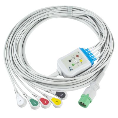 China Cabo de Pin Connector ECG do grampo 12 do IEC do cabo de Mennen ECG e da ligação dos Leadwires 5 à venda