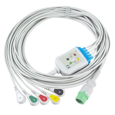 China Cabo do grampo 12Pin C2557P0 ECG do IEC do cabo de Biolight BLT ECG e da ligação dos Leadwires 5 à venda