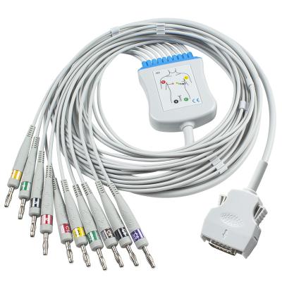 China Mortara direto conecta o cabo do cabo 9293-021-50 ECG do ECG para ELI 100, ELI 200, banana 4,0 de ELI 50 à venda
