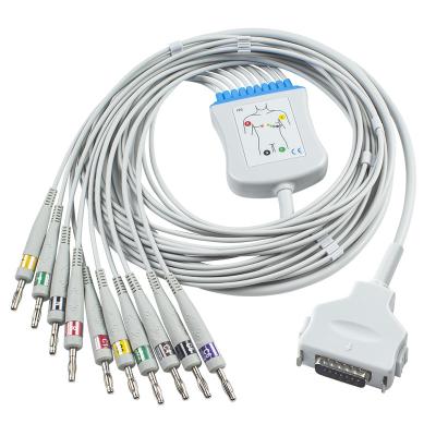 China Cabos do cabo ECG do monitor paciente do ECG 10Leads da banana 4,0 do IEC de Fukuda Denshi CP-101LD FX101 FX-7202 à venda