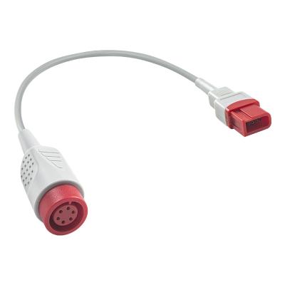 China Spacelabs Rechthoekige 10Pin tot Ronde 6Pin IBP Adapter Kabel IBP Uitbreidingskabel 0,3 Meter Te koop