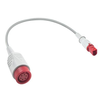 China Mindray 5pin tot 6pin Transducer IBP Adapter Kabel TPU IBP Verlengkabel 0.3Meter Te koop