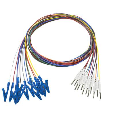 China DIN 2,0 van de het EEGglb Krokodillekrokodil van stopgrabber de Klemelektroden plateerde gouden EEGemg Leadwires Elektrode Te koop