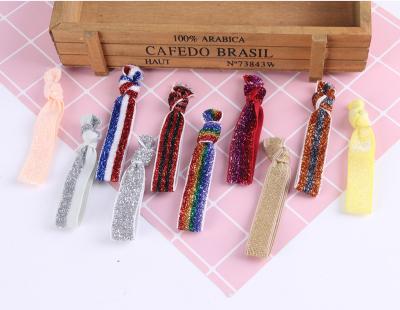 China Korean Style Factory Customized Girl Hair Band Hair Band Hand Knot Printing Elastic Wristband Rope, Ponytail Fixed Rope for sale