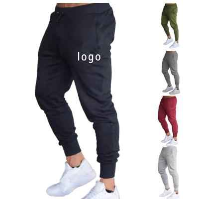 China Custom Newest Running Anti-Wrinkle Workout Fitness Sweatpants Slim Fit Men Logo Elastic Waist Plain Sweatpants Gym Character for sale