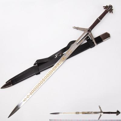 China Metal Witcher 3: Wild Hunt 1:1 White Wolf Demon Hunter weapon Film and television props cosplay prop for sale