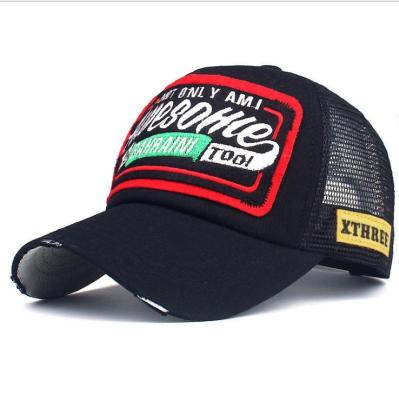 China High Quality Sport Half Mesh Trucker Cap With Patch Adjustable Baseball Hat COMMON for sale