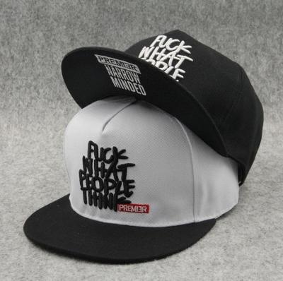 China COMMON Embroidered Hats Snap Back Snapback Hat Custom Own LogoCustom Hats Snapback Covers 3D Black Wool Snapback for sale