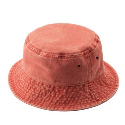 China Striped spring and summer washed fisherman hat spring sunscreen hat art all-match Japanese female pot hat male and summer sunscreen for sale