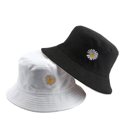 China OEM Striped Promotional High Quality Cotton Single Color Basin Hat Bucket Hat For Women for sale