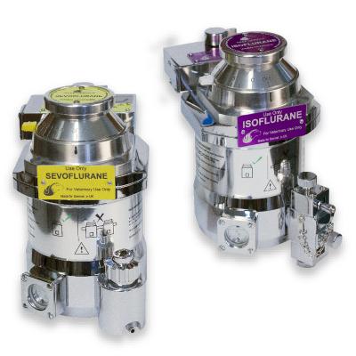 China Anesthesia Machine Mental / Plastic Veterinary Vaporizer Isoflurane Sevoflurane Type for sale