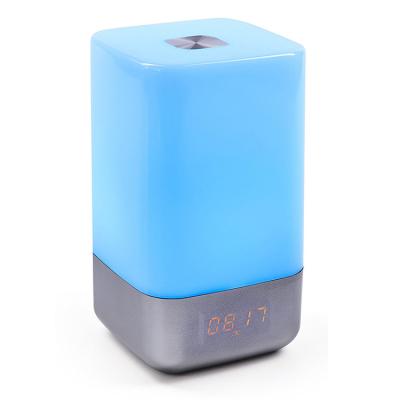 China Modern Wake Up Table Lamp Light Sunrise Sound Sound Alarm Clock Modern PC Light Warm Natural Battery Small Gift Box RGB LED OEM for sale