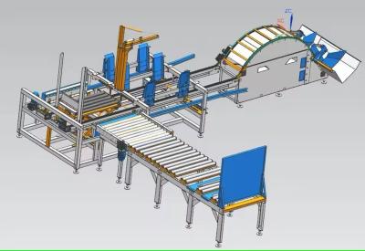 China Wood Planks Timber Stacking Machine Automatic Pallet Wood Boards Conveying Stacker Machine for sale