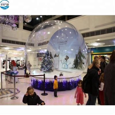 China High Quality Customized Holiday Decoratoion Factory Christmas Decoration Giant Inflatable Snow Globe,Customize Background Printing Globe for sale